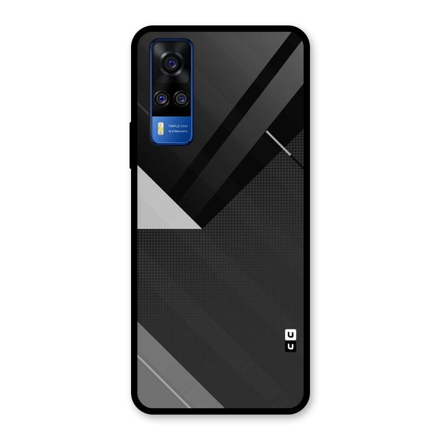 Slant Grey Glass Back Case for Vivo Y31