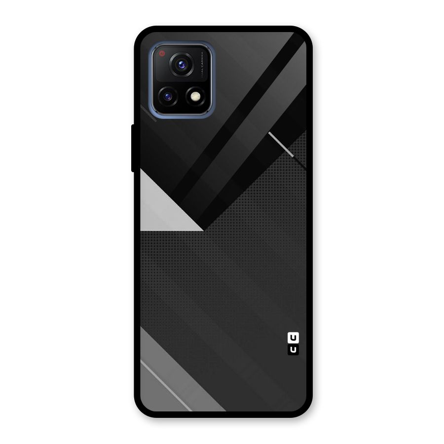 Slant Grey Glass Back Case for Vivo Y72 5G