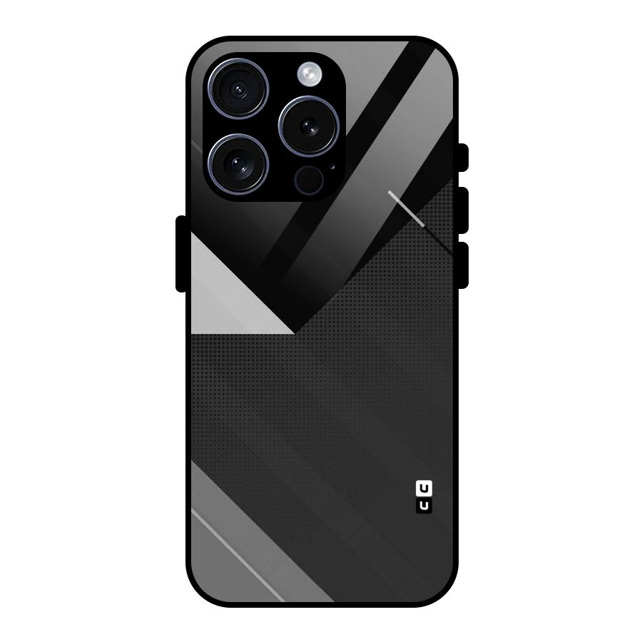 Slant Grey Glass Back Case for iPhone 15 Pro