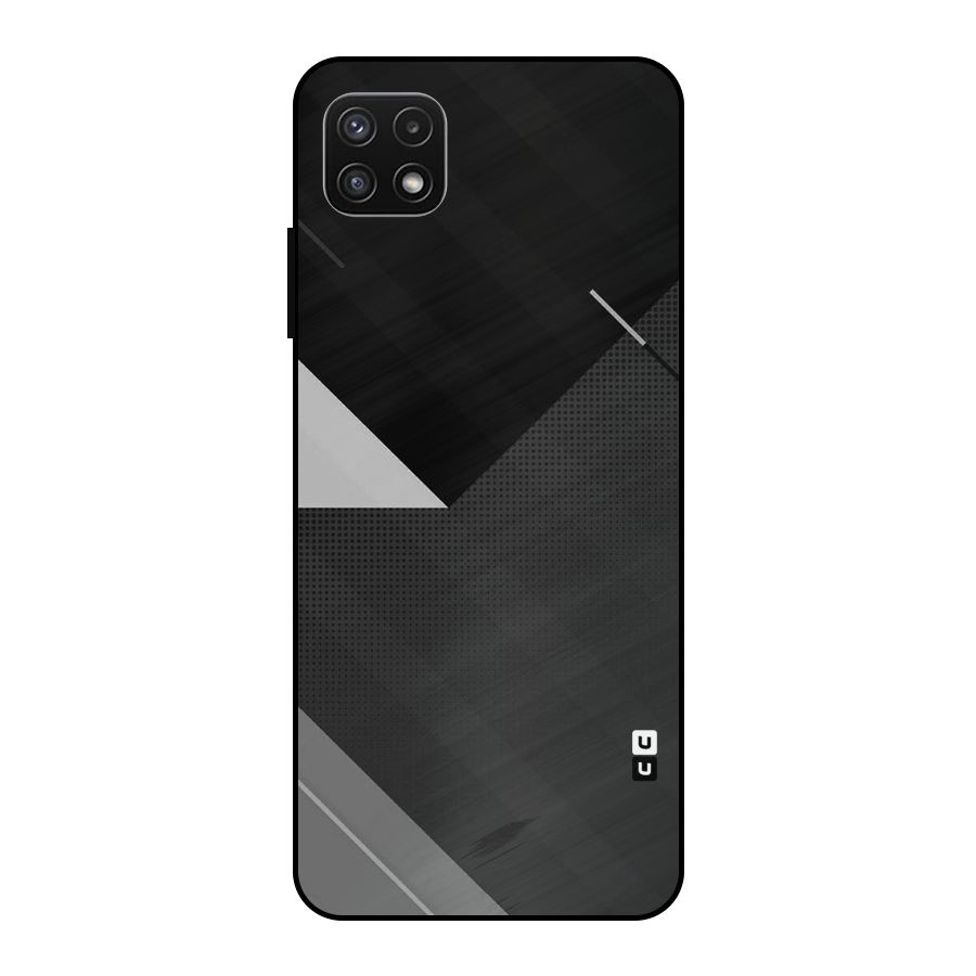 Slant Grey Metal Back Case for Galaxy A22 5G