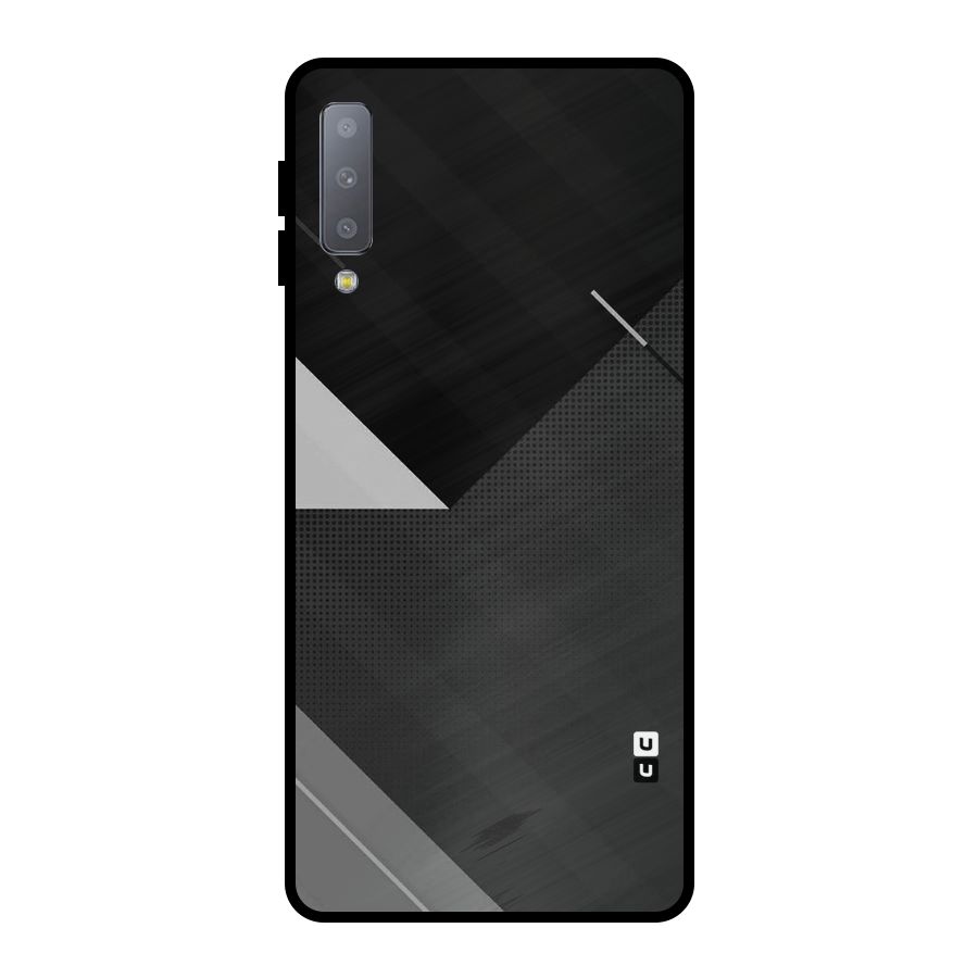 Slant Grey Metal Back Case for Galaxy A7 (2018)