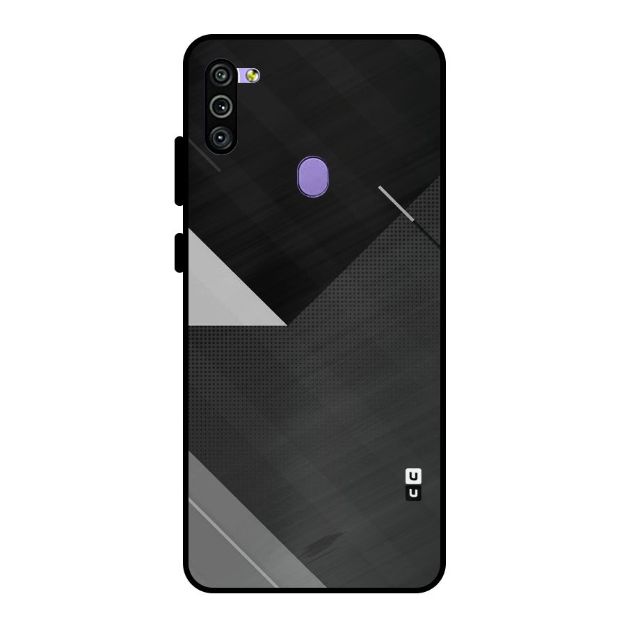 Slant Grey Metal Back Case for Galaxy M11