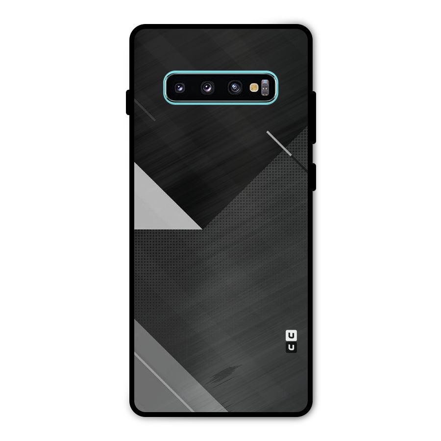 Slant Grey Metal Back Case for Galaxy S10 Plus
