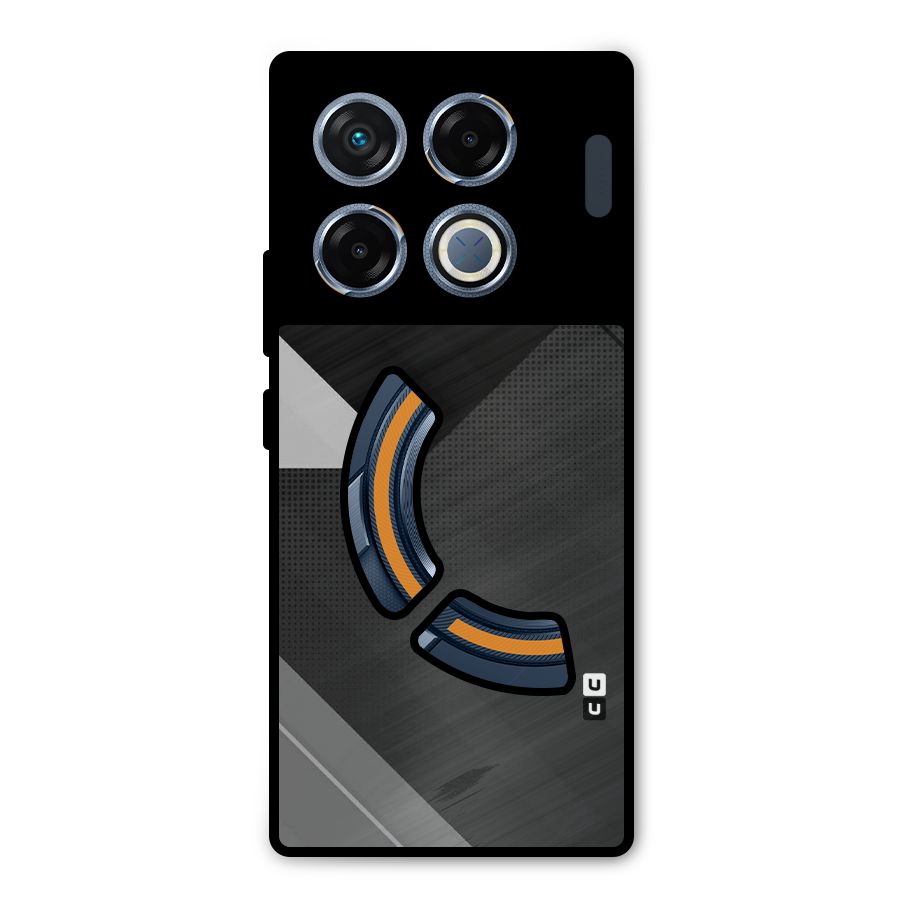 Slant Grey Metal Back Case for Infinix GT 20 Pro