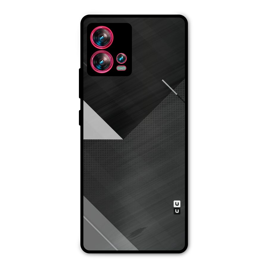 Slant Grey Metal Back Case for Motorola Edge 30 Fusion