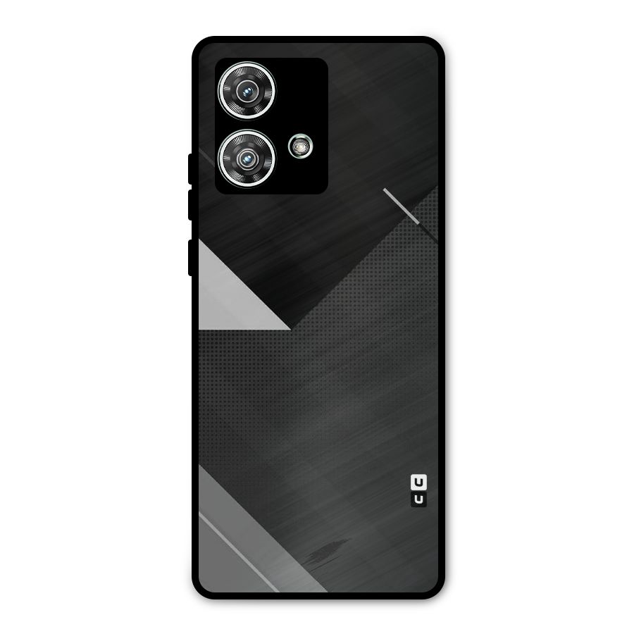 Slant Grey Metal Back Case for Motorola Edge 40 Neo