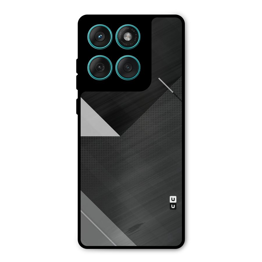 Slant Grey Metal Back Case for Motorola Edge 60 Fusion