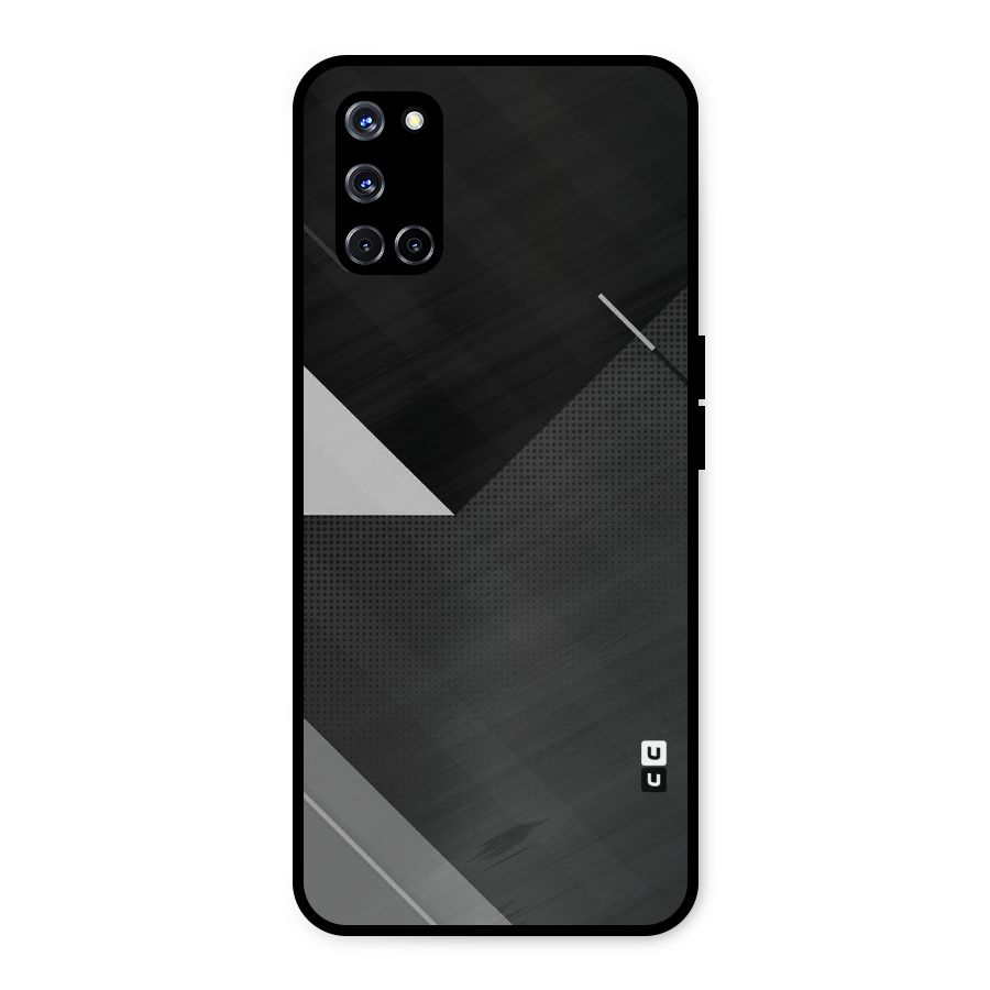 Slant Grey Metal Back Case for Oppo A52