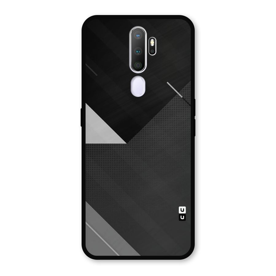 Slant Grey Metal Back Case for Oppo A5 (2020)
