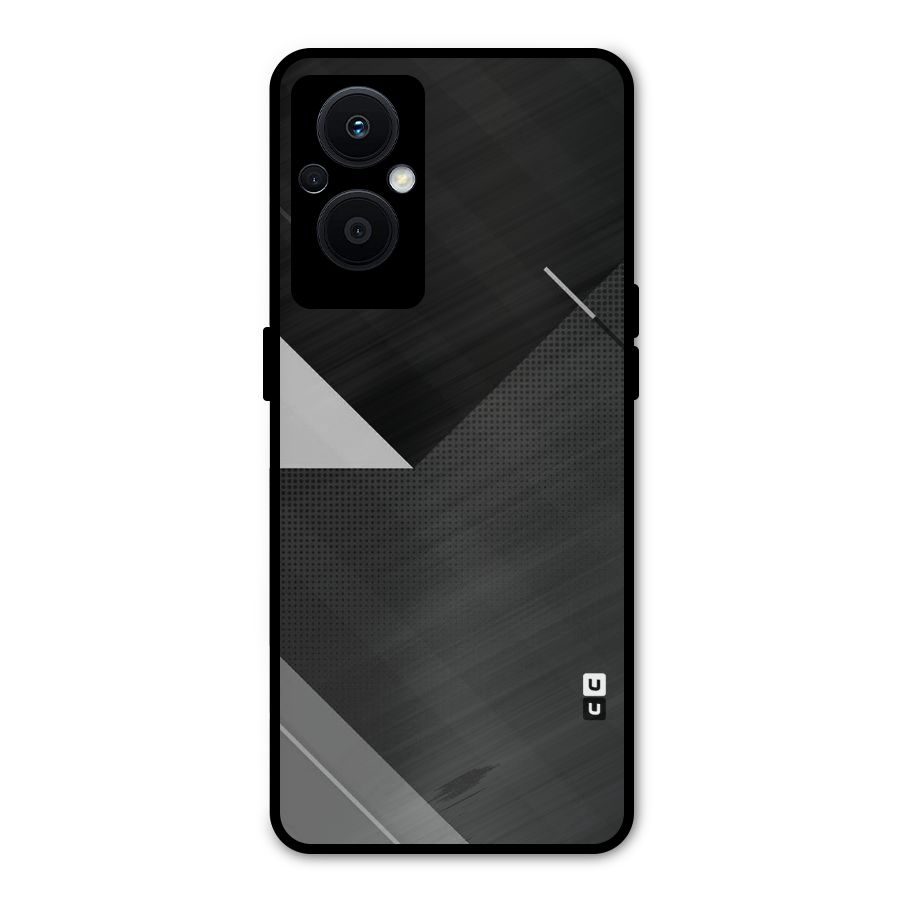 Slant Grey Metal Back Case for Oppo F21 Pro 5G