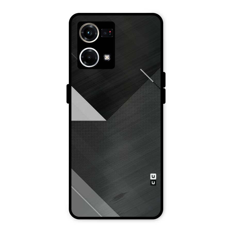 Slant Grey Metal Back Case for Oppo F21s Pro 4G