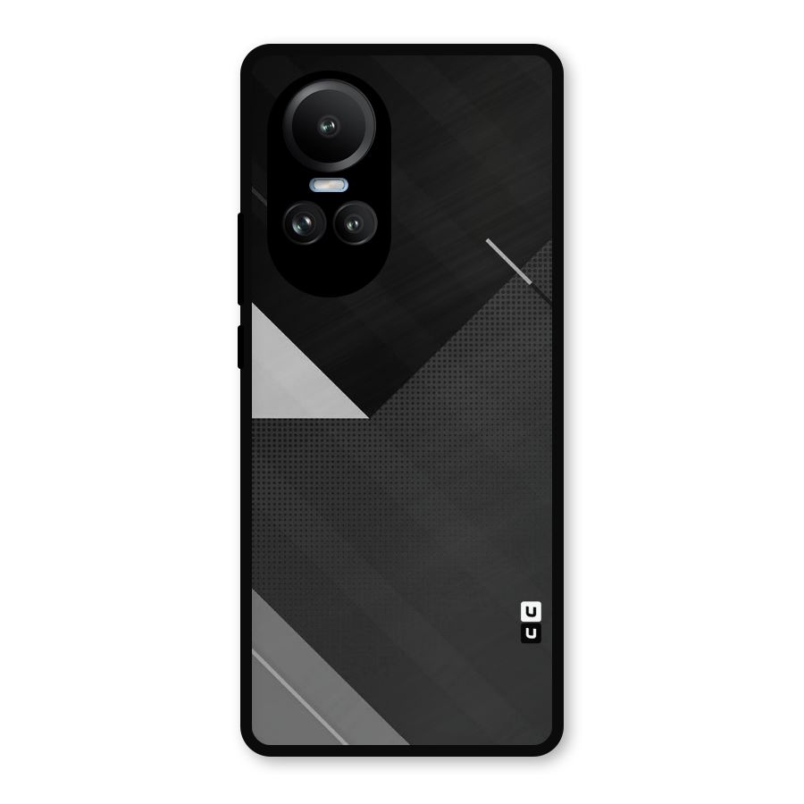 Slant Grey Metal Back Case for Oppo Reno10