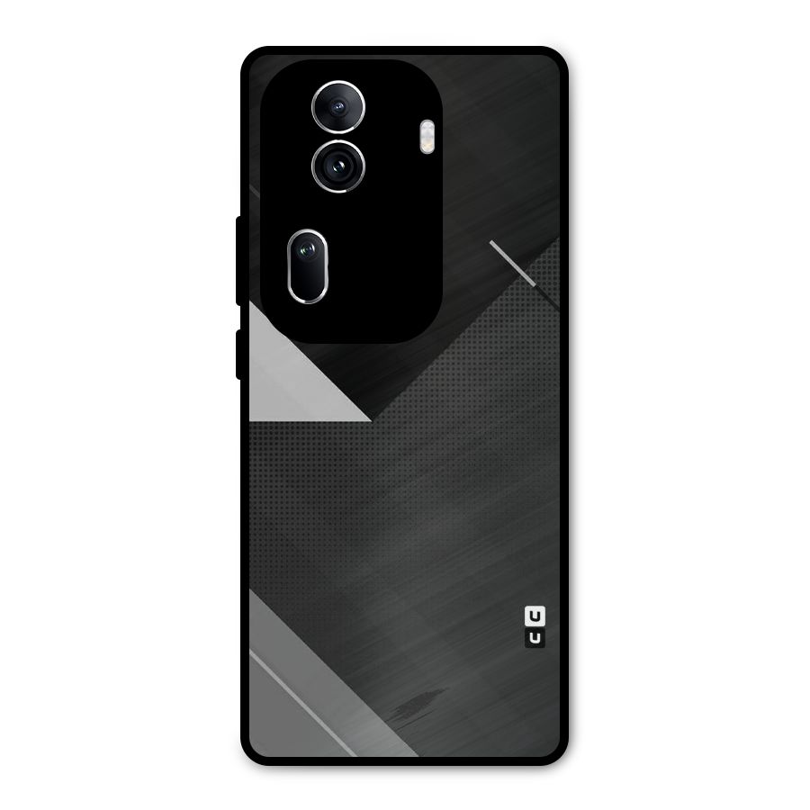 Slant Grey Metal Back Case for Oppo Reno11 Pro 5G