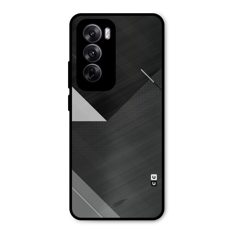 Slant Grey Metal Back Case for Oppo Reno12