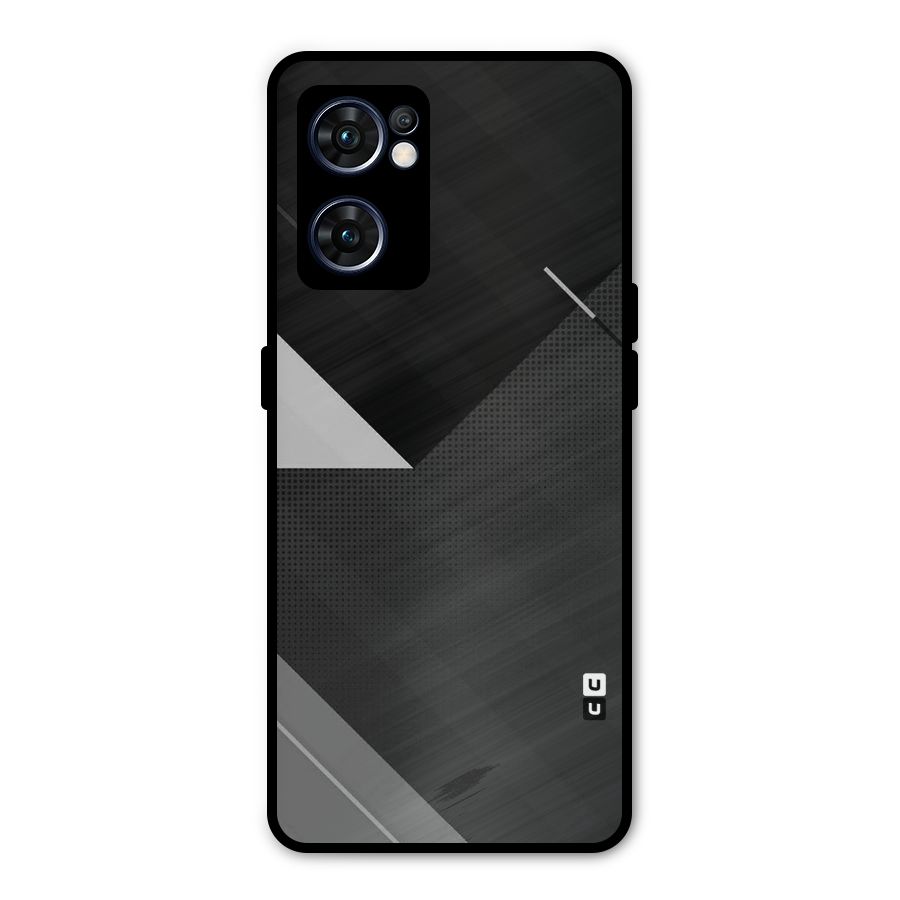 Slant Grey Metal Back Case for Oppo Reno7 5G