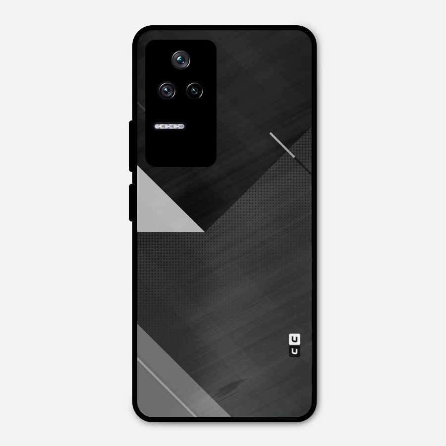 Slant Grey Metal Back Case for Poco F4 5G