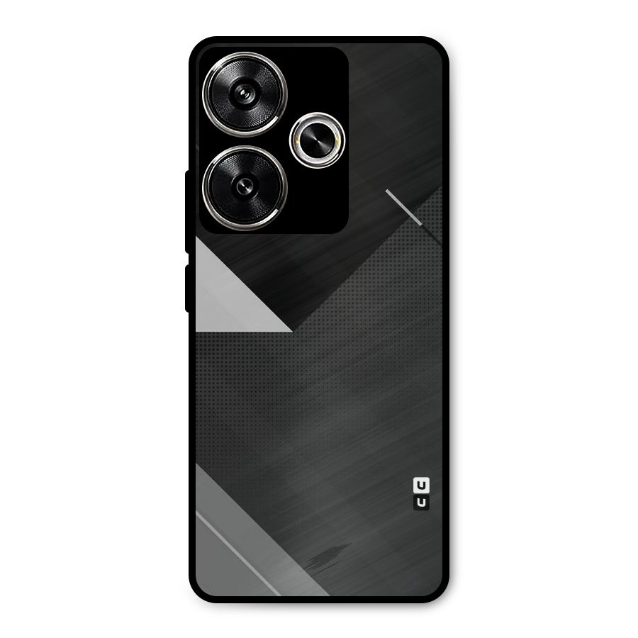Slant Grey Metal Back Case for Poco F6