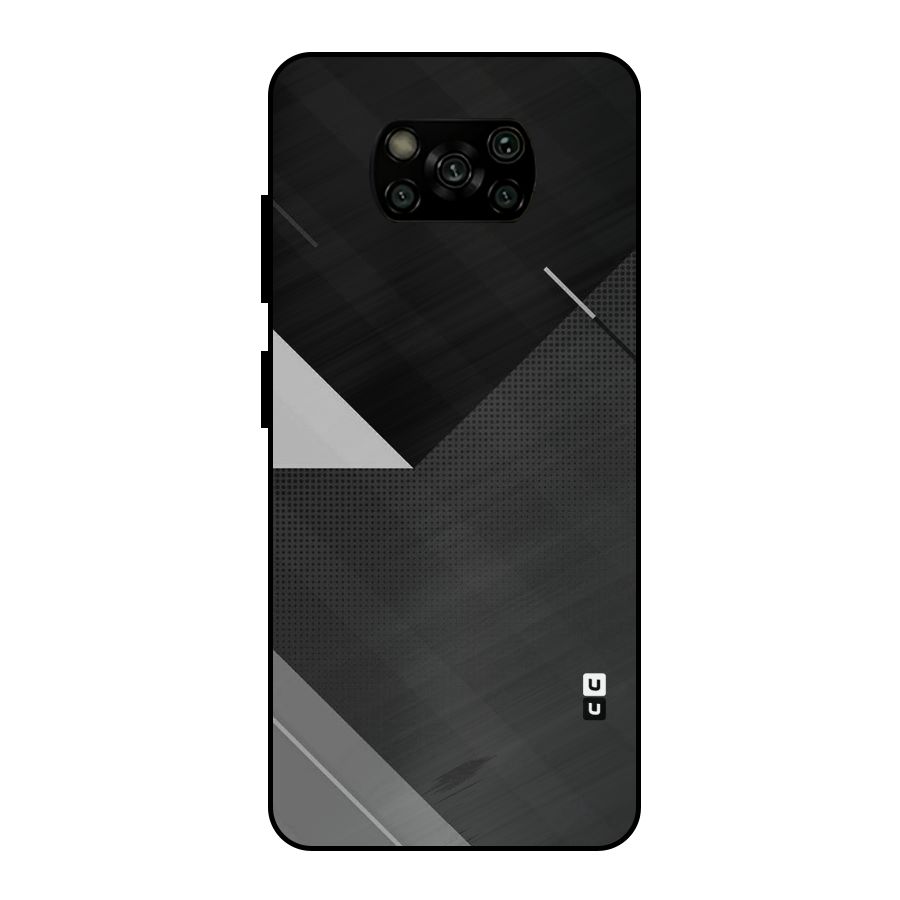 Slant Grey Metal Back Case for Poco X3