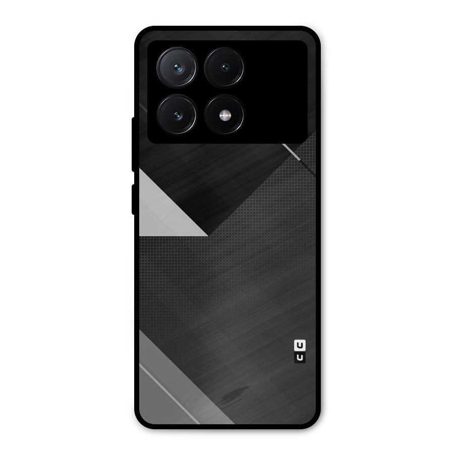 Slant Grey Metal Back Case for Poco X6 Pro