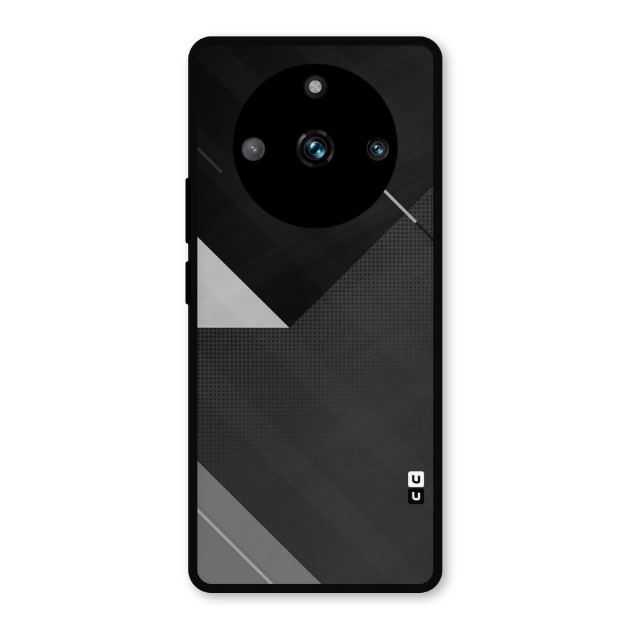Slant Grey Metal Back Case for Realme 11 Pro Plus
