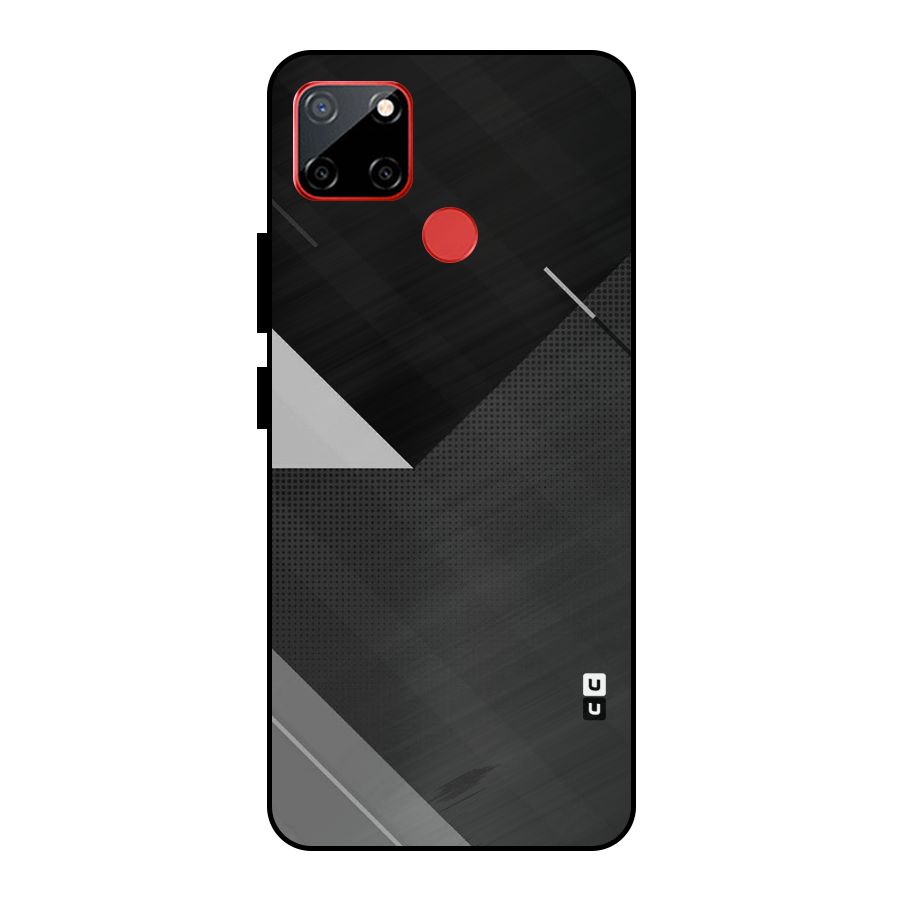 Slant Grey Metal Back Case for Realme C12