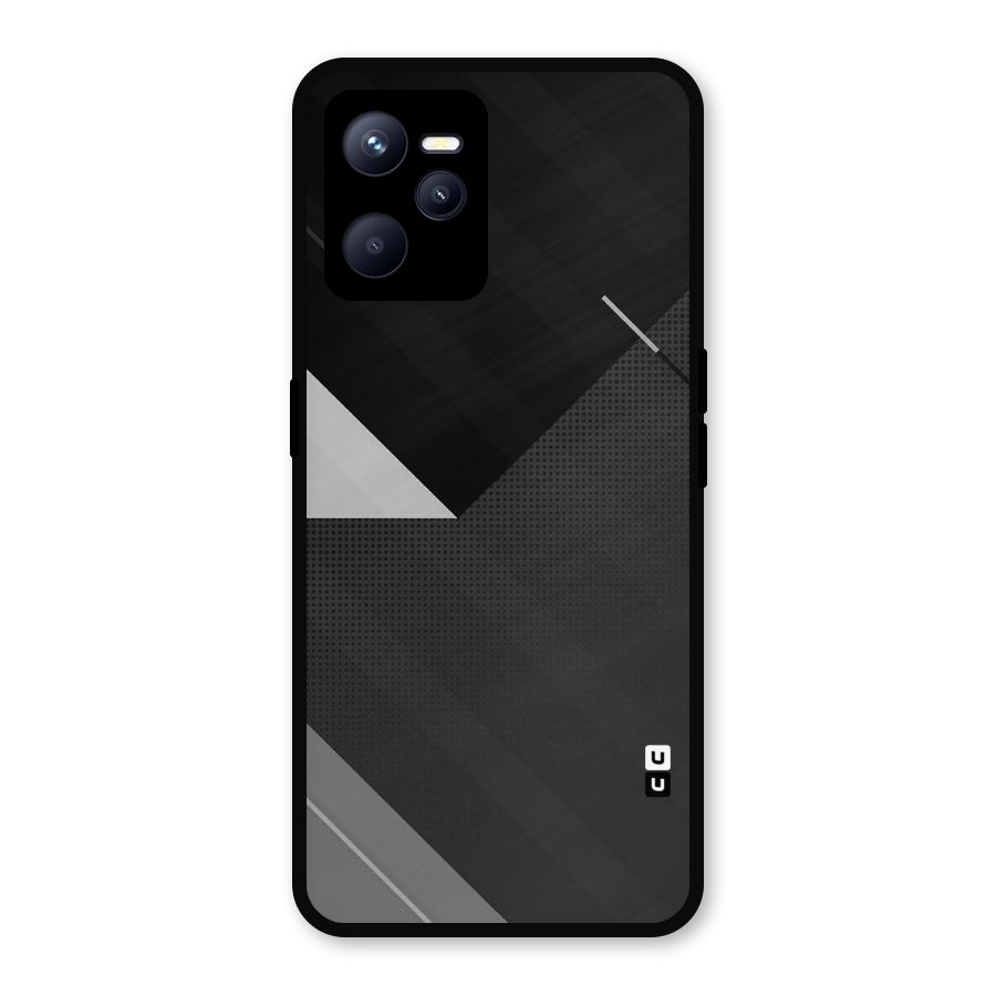 Slant Grey Metal Back Case for Realme C35