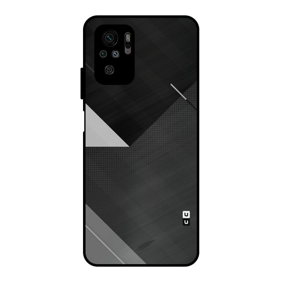 Slant Grey Metal Back Case for Redmi Note 10S