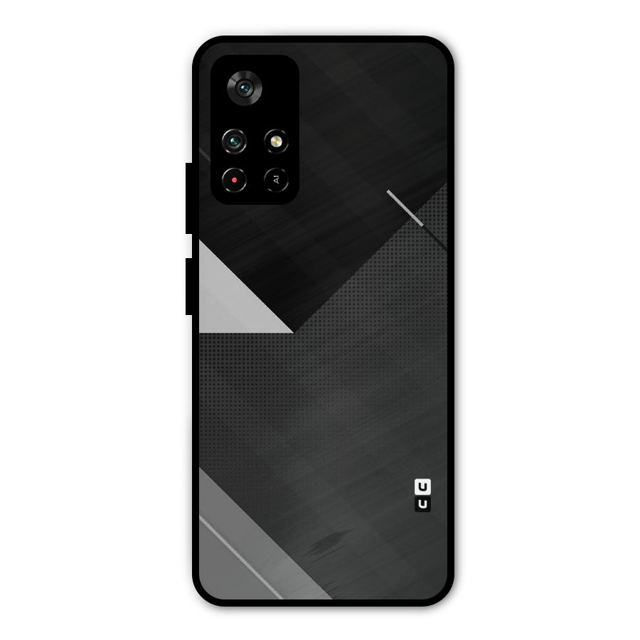 Slant Grey Metal Back Case for Redmi Note 11T 5G