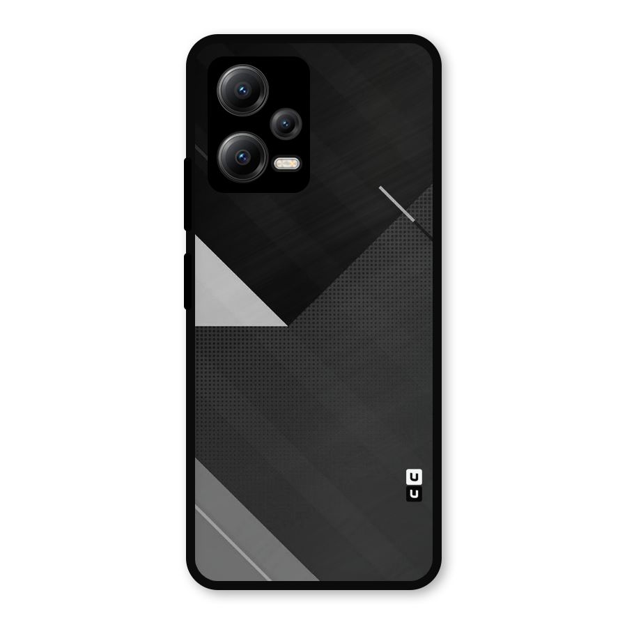 Slant Grey Metal Back Case for Redmi Note 12 5G