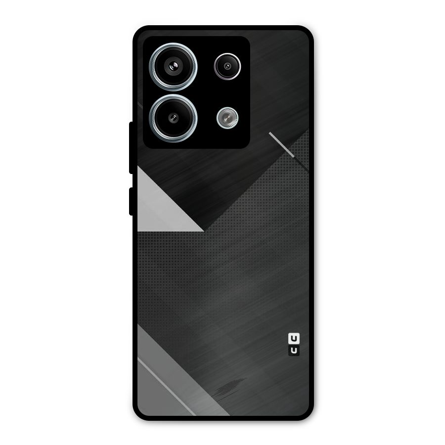 Slant Grey Metal Back Case for Redmi Note 13 Pro 5G