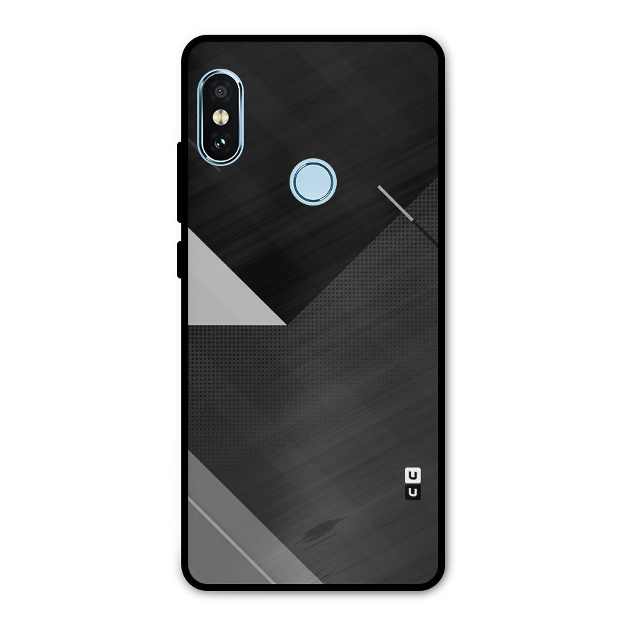 Slant Grey Metal Back Case for Redmi Note 5 Pro