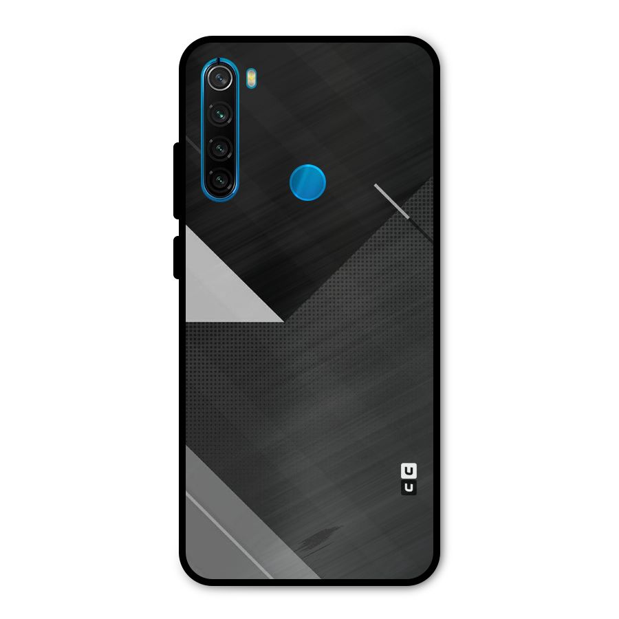Slant Grey Metal Back Case for Redmi Note 8