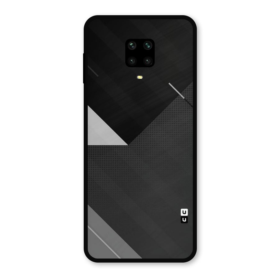 Slant Grey Metal Back Case for Redmi Note 9 Pro