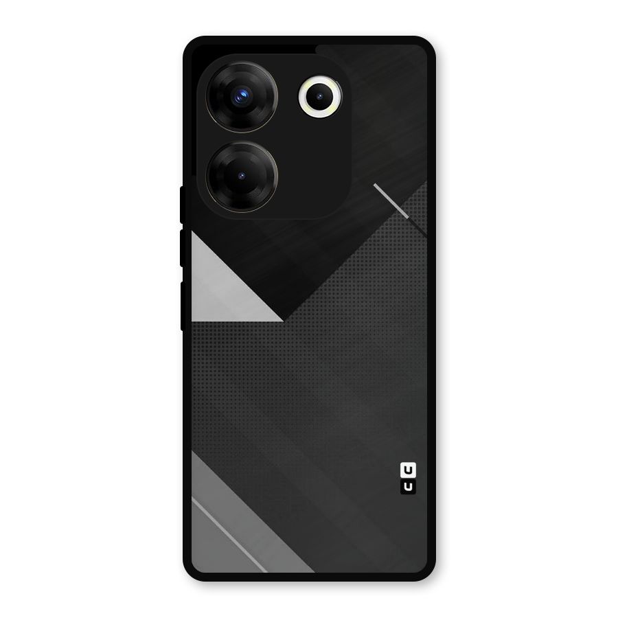 Slant Grey Metal Back Case for Tecno Camon 20 Pro