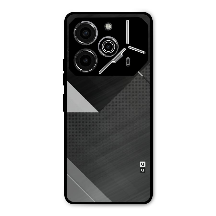 Slant Grey Metal Back Case for Tecno Pova 6 Pro