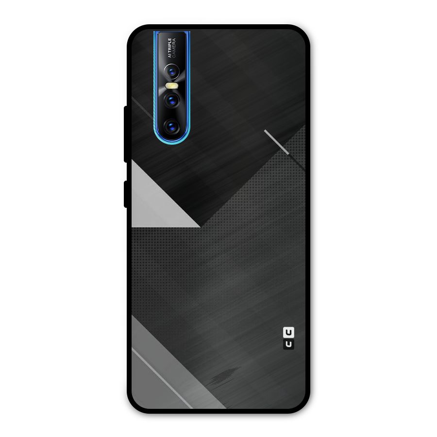 Slant Grey Metal Back Case for Vivo V15 Pro