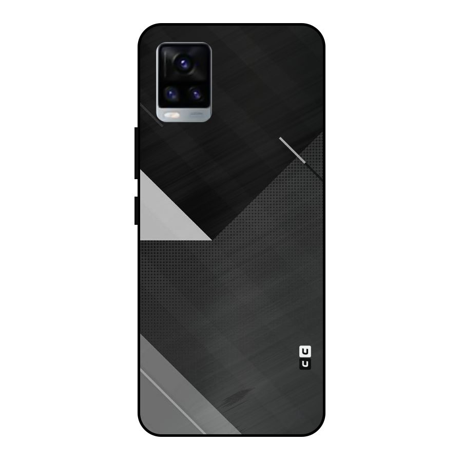 Slant Grey Metal Back Case for Vivo V20