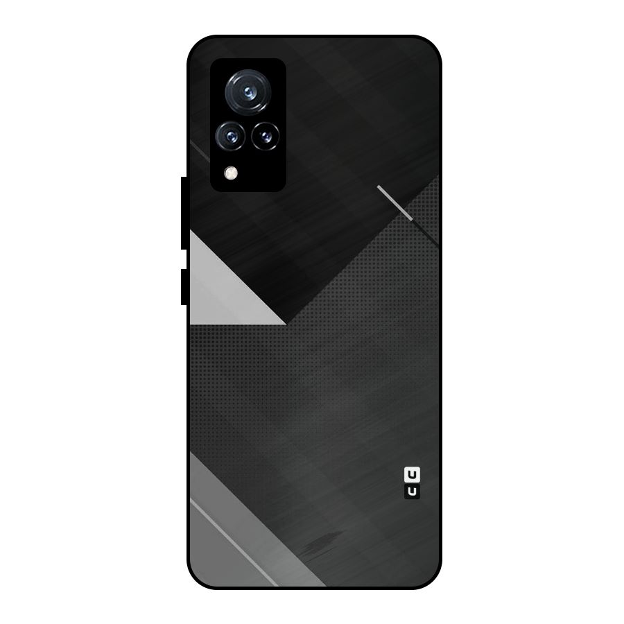 Slant Grey Metal Back Case for Vivo V21 5G