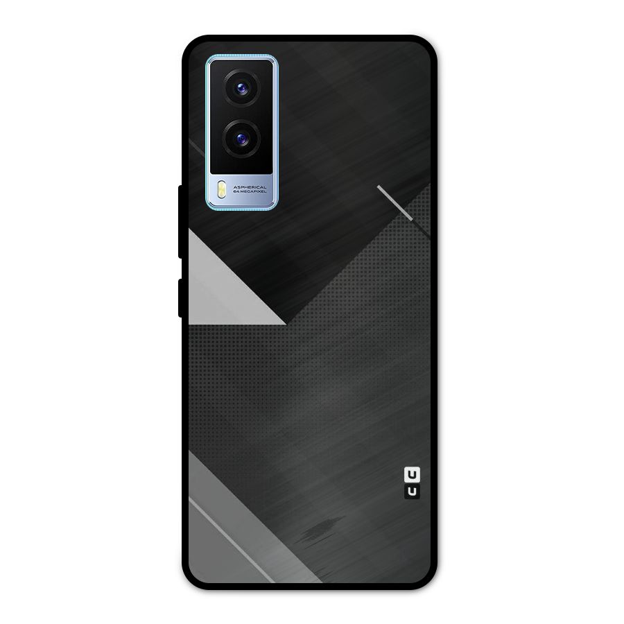 Slant Grey Metal Back Case for Vivo V21e 5G