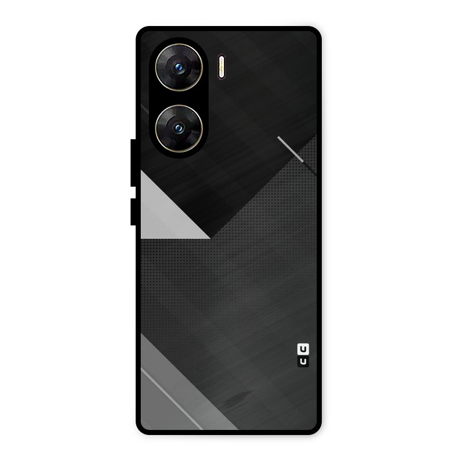 Slant Grey Metal Back Case for Vivo V29e