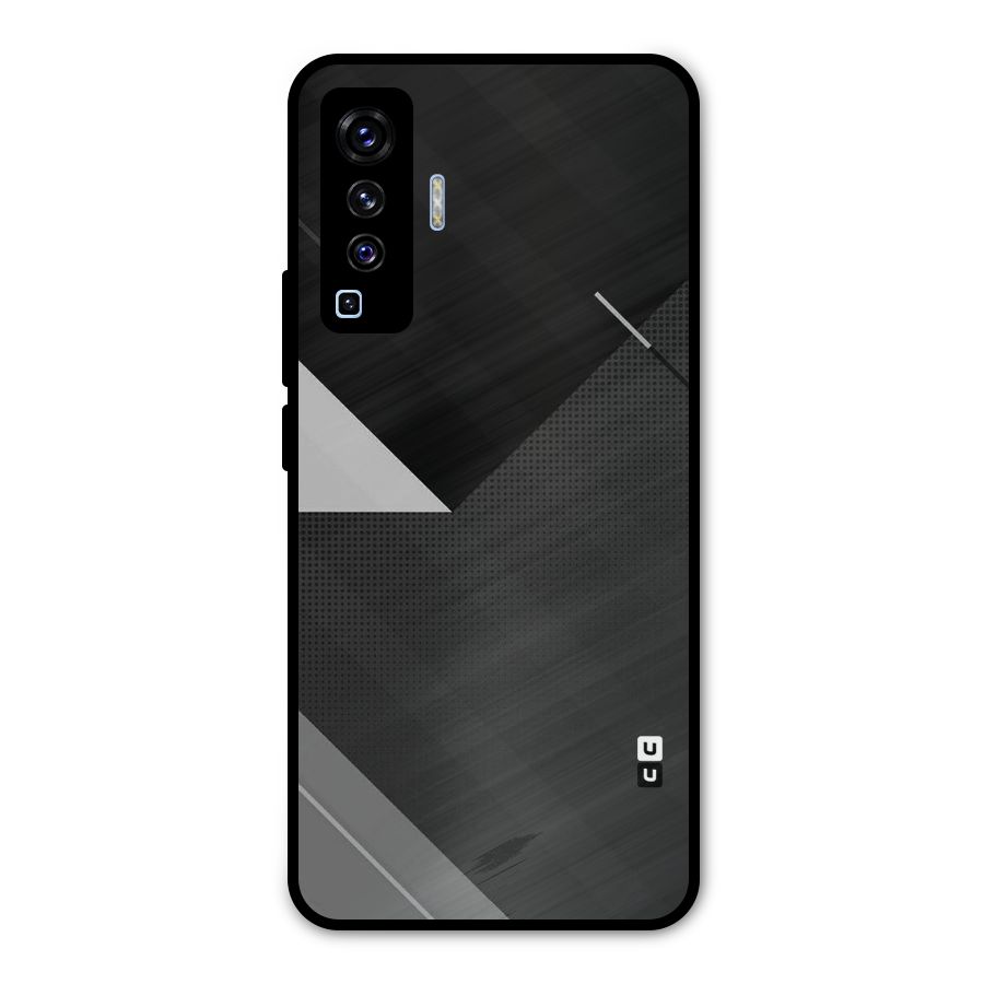 Slant Grey Metal Back Case for Vivo X50