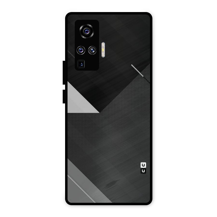 Slant Grey Metal Back Case for Vivo X50 Pro