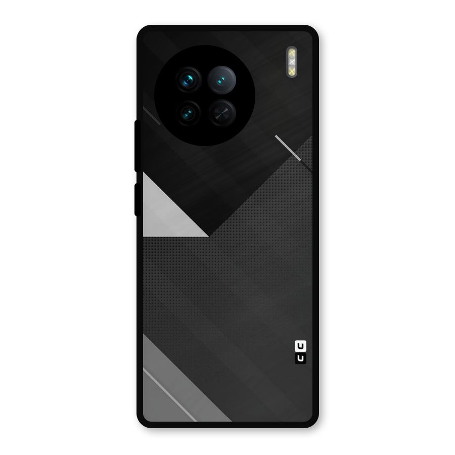 Slant Grey Metal Back Case for Vivo X90