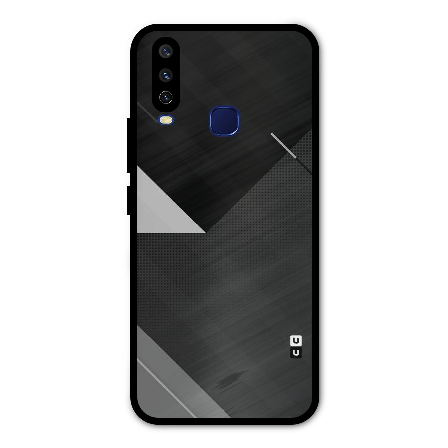Slant Grey Metal Back Case for Vivo Y15