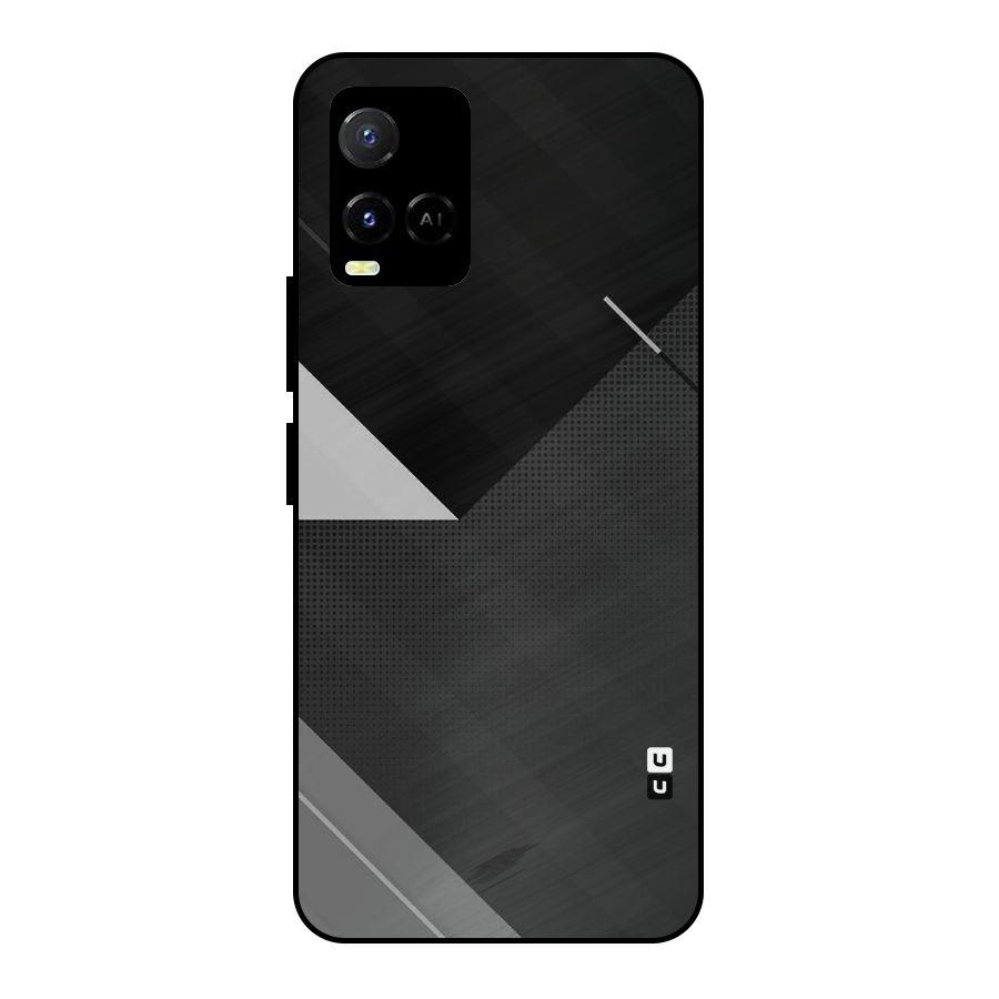 Slant Grey Metal Back Case for Vivo Y21