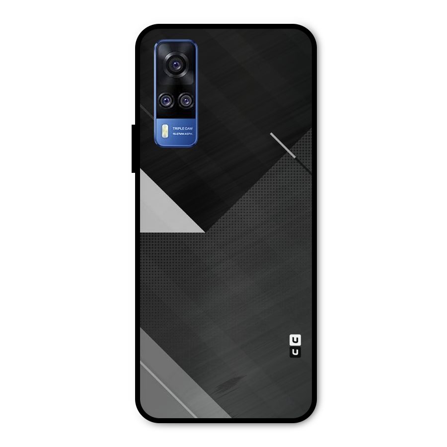 Slant Grey Metal Back Case for Vivo Y31