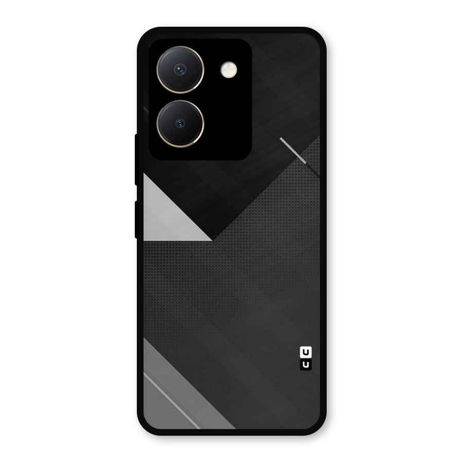 Slant Grey Metal Back Case for Vivo Y36