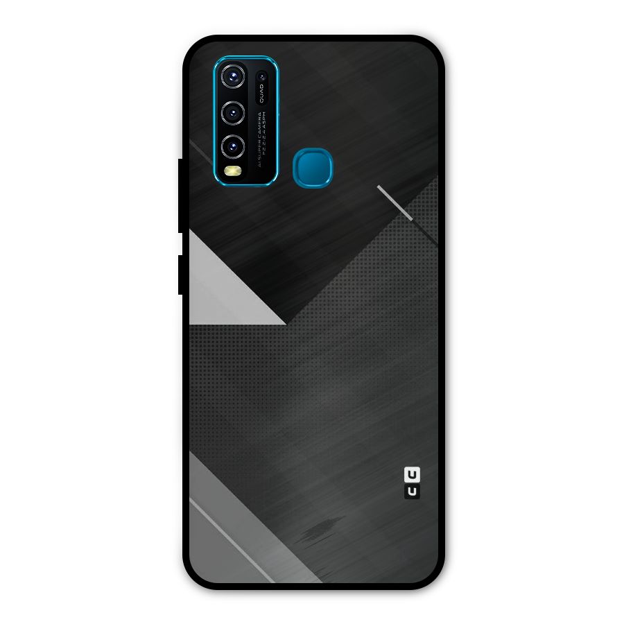 Slant Grey Metal Back Case for Vivo Y50