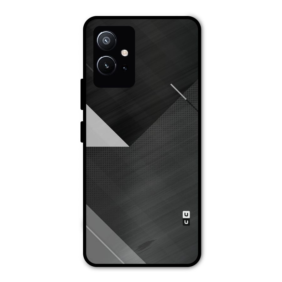 Slant Grey Metal Back Case for Vivo Y75 5G