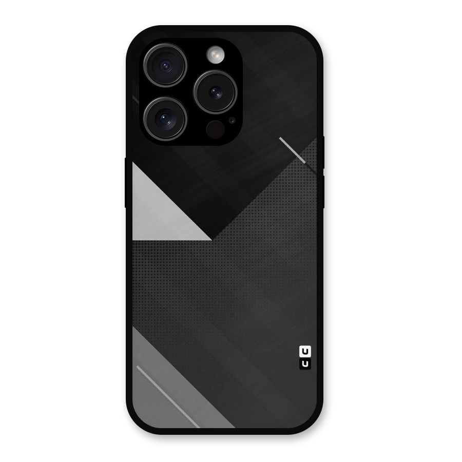 Slant Grey Metal Back Case for iPhone 15 Pro